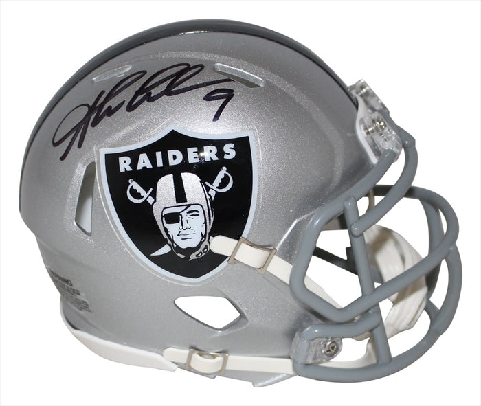 Shane Lechler Signed Oakland Raiders Speed Mini Helmet – Beckett Authenticated-Powers Sports Memorabilia
