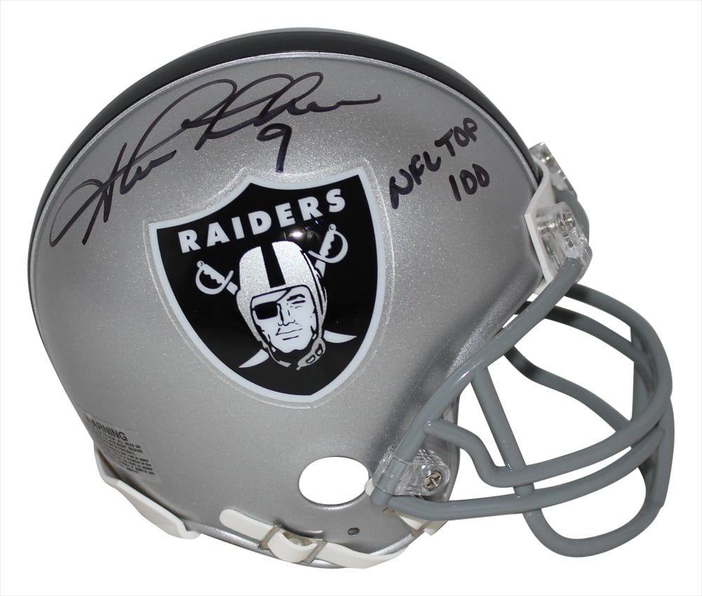 Shane Lechler Signed Oakland Raiders Mini Helmet NFL 100 – Beckett Authenticated-Powers Sports Memorabilia