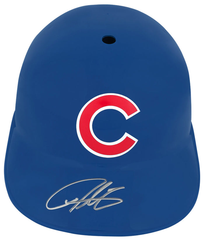 Derrek Lee Autographed Chicago Cubs Souvenir Replica Batting Helmet-Powers Sports Memorabilia