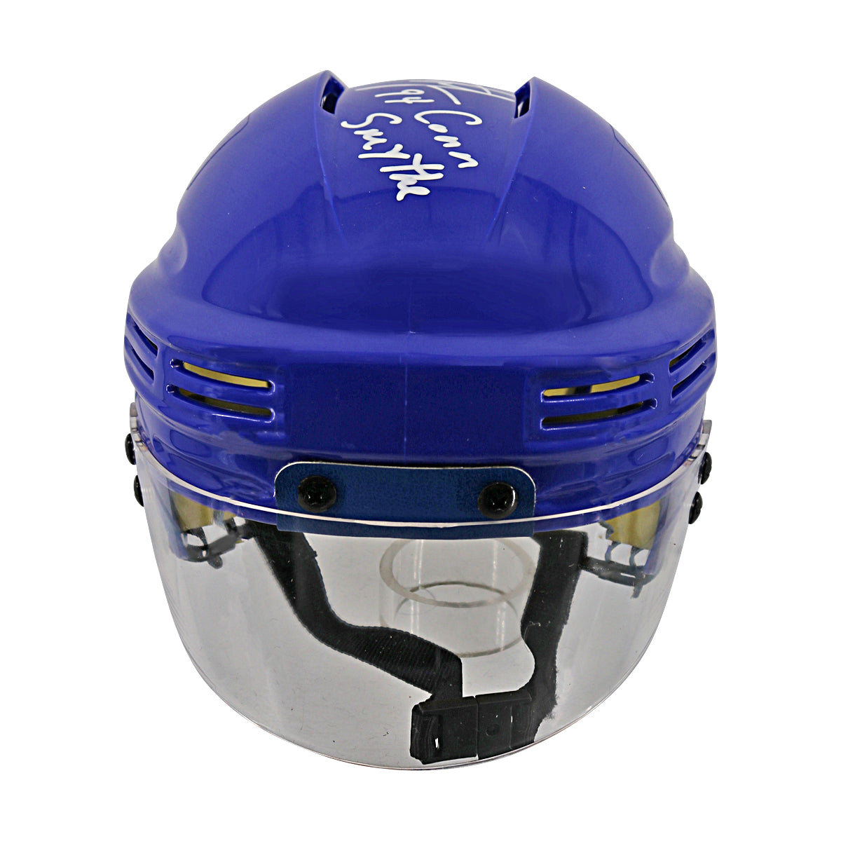 Brian Leetch New York Rangers Signed Inscribed 94 Conn Smythe Blue Mini Helmet-Powers Sports Memorabilia