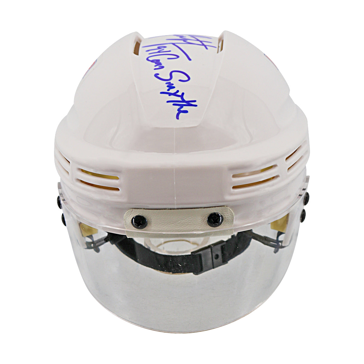 Brian Leetch New York Rangers Signed Inscribed 94 Conn Smythe White Mini Helmet-Powers Sports Memorabilia