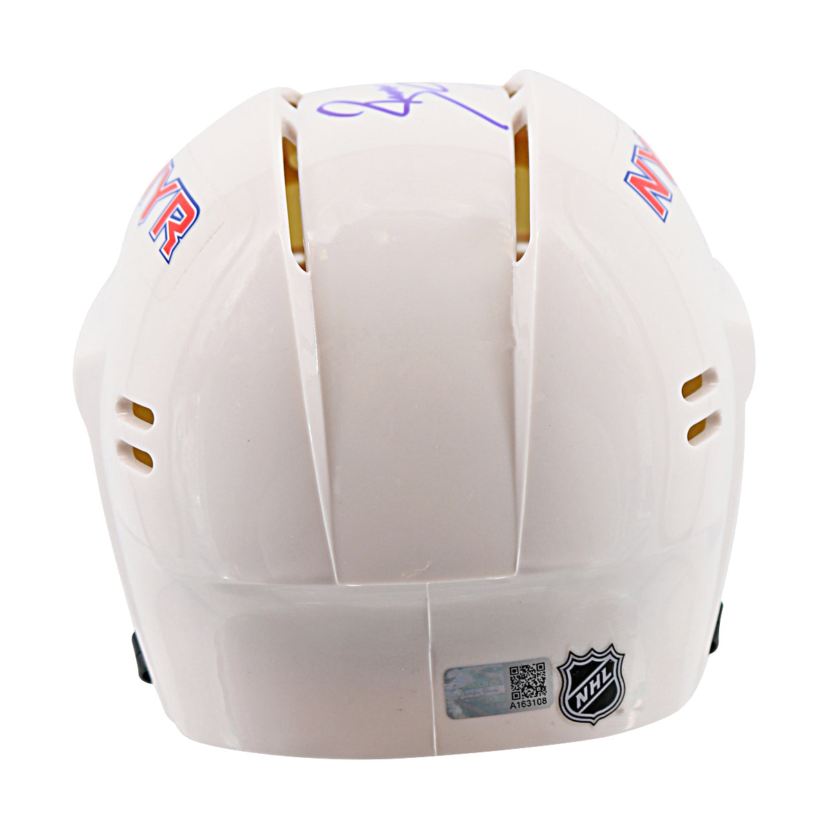 Brian Leetch New York Rangers Signed Inscribed 94 Cup White Mini Helmet-Powers Sports Memorabilia