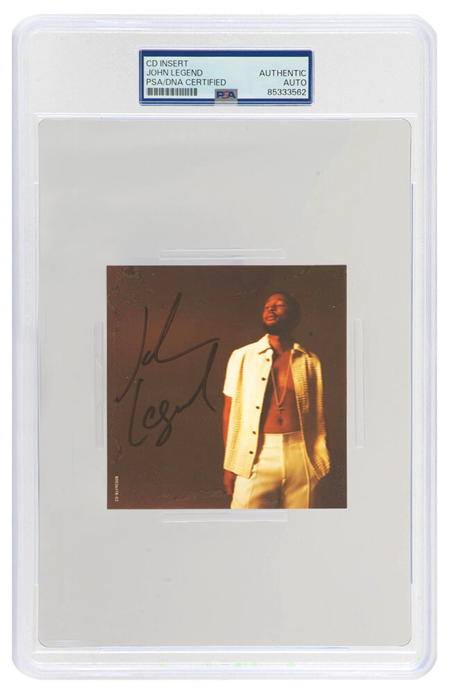 John Legend Autographed 'Legend' 4x4 CD Insert - (PSA/DNA Encapsulated)-Powers Sports Memorabilia