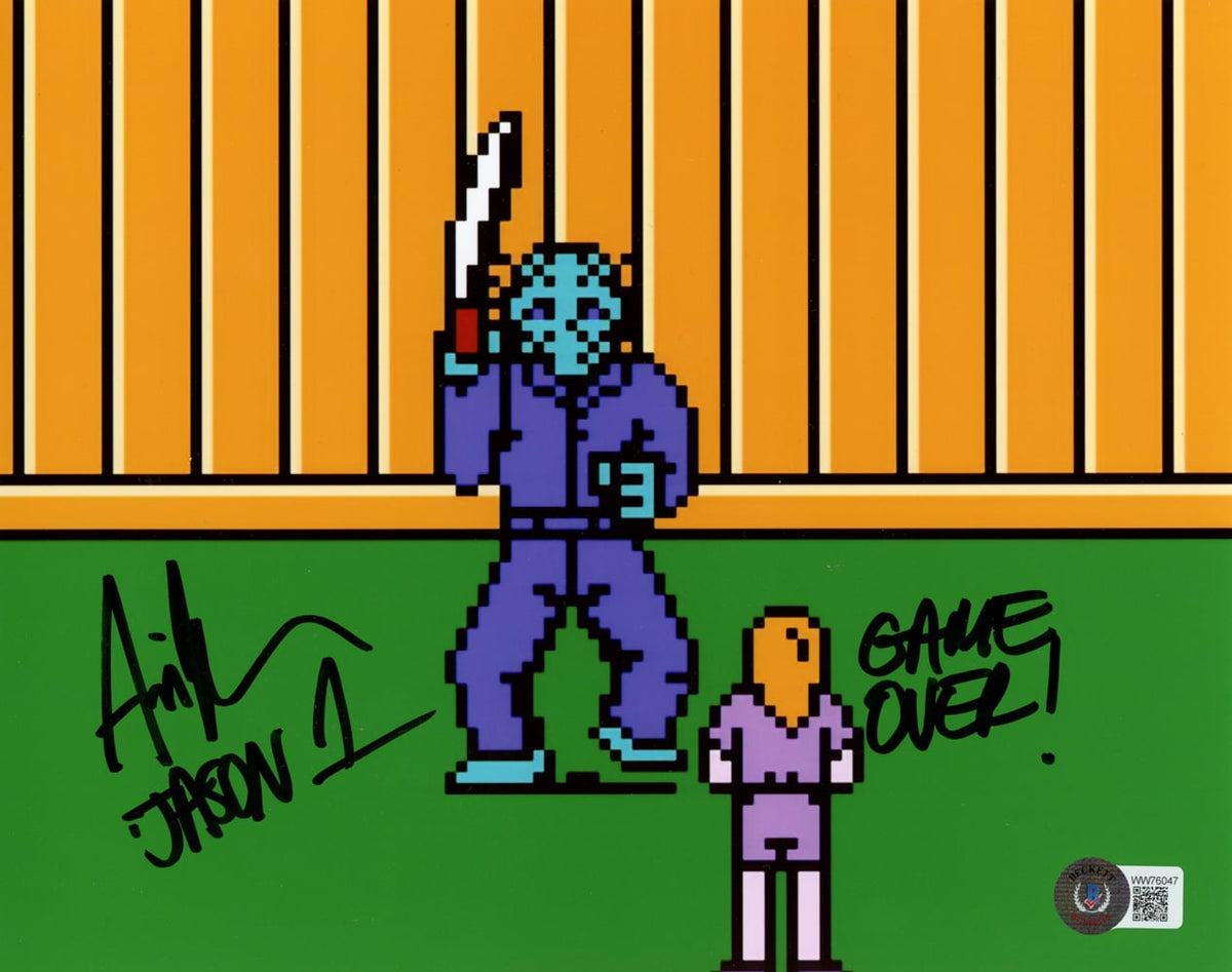 Ari Lehman Signed Friday The 13th 8x10 Photo Jason – NES Game Knife – Beckett Authenticated-Powers Sports Memorabilia