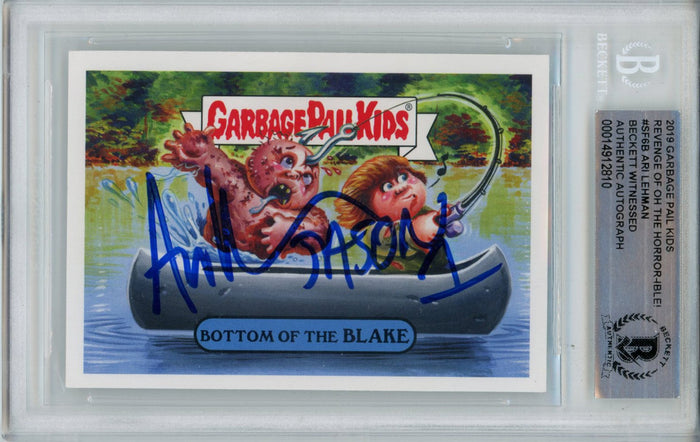 Ari Lehman Signed 2019 Garbage Pail Kids Bottom of the Blake #SF6B BAS Slab-Powers Sports Memorabilia