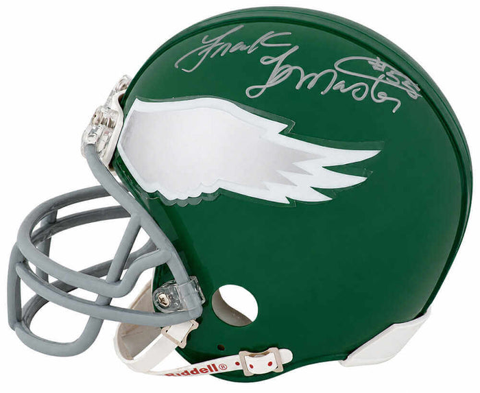 Frank LeMaster Autographed Philadelphia Eagles Throwback Riddell (VSR4) Mini Helmet-Powers Sports Memorabilia