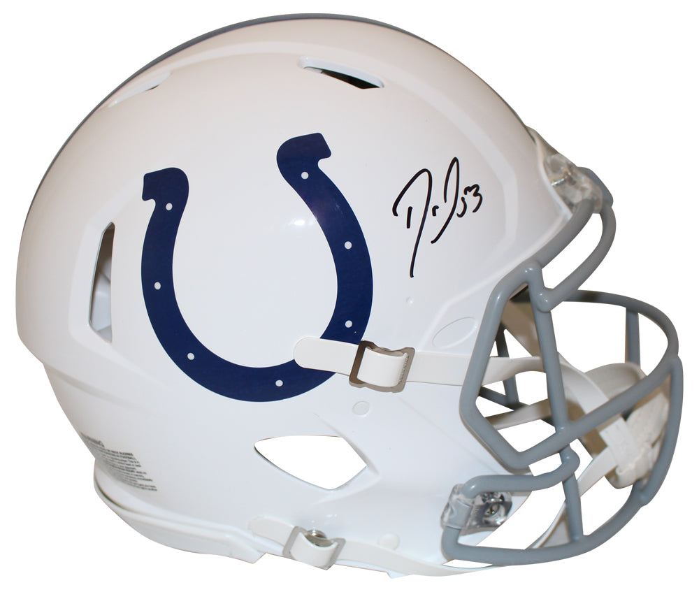 Darius Leonard Indianapolis Colts Authentic Speed Signed Helmet Beckett-Powers Sports Memorabilia