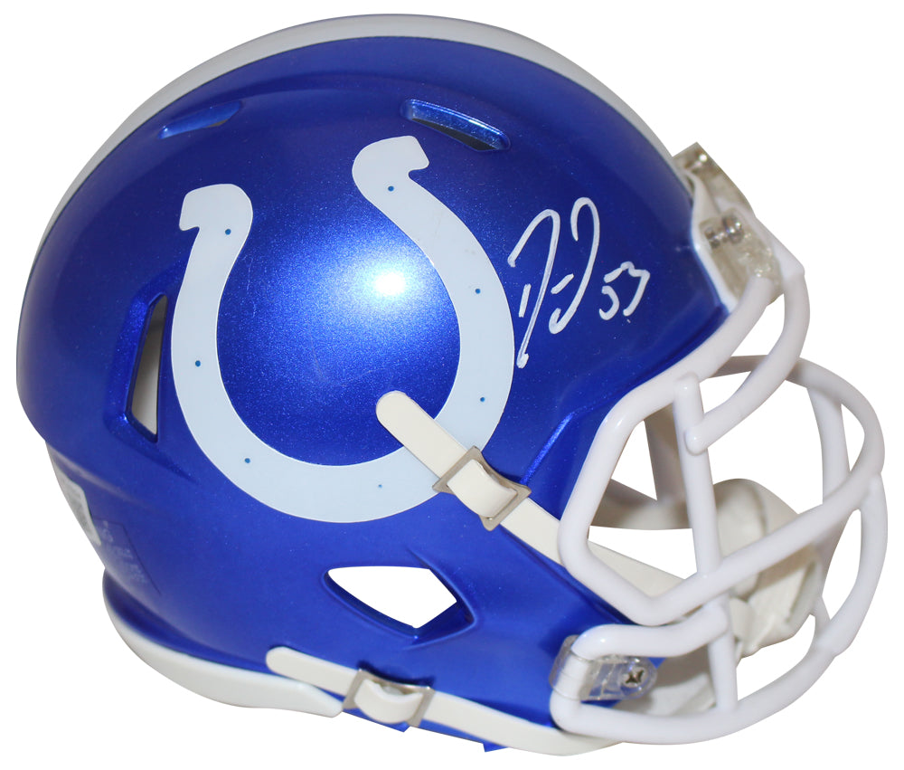 Darius Leonard Indianapolis Colts Signed Mini Helmet - Flash Beckett Beckett-Powers Sports Memorabilia