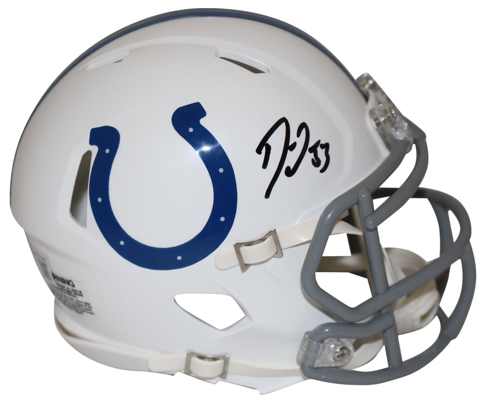 Darius Leonard Signed Indianapolis Colts Speed Mini Helmet – Beckett Authenticated-Powers Sports Memorabilia