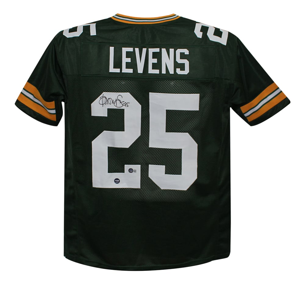 Dorsey Levens Signed Pro Style Green XL Jersey – Beckett Authenticated-Powers Sports Memorabilia