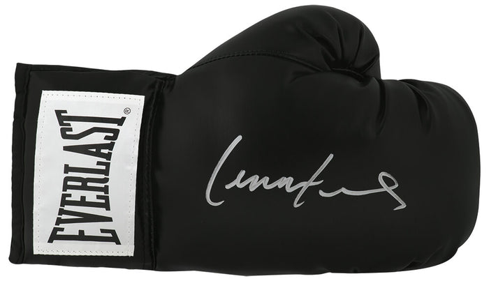 Lennox Lewis Autographed Everlast Black Full Size Boxing Glove-Powers Sports Memorabilia