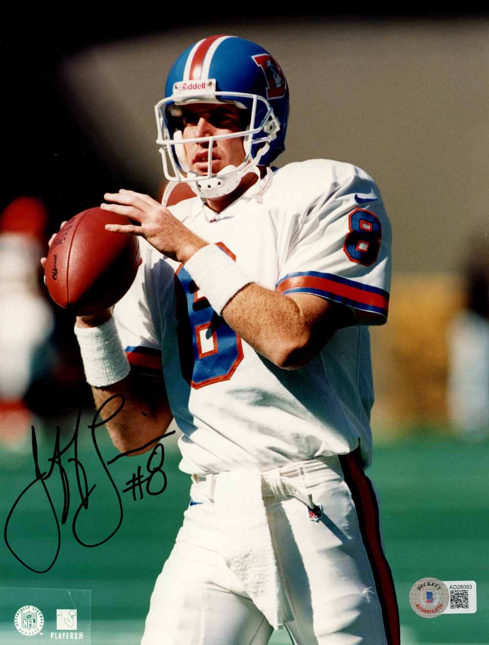 Jeff Lewis Denver Broncos Signed 8x10 Photo - Beckett Beckett - 50426-Powers Sports Memorabilia
