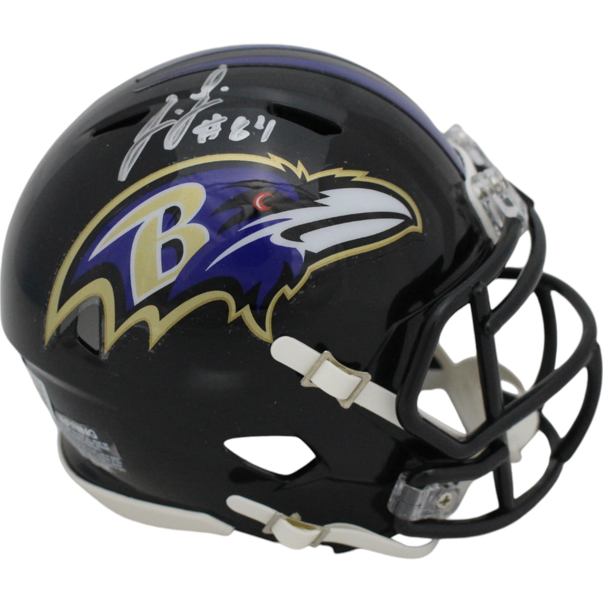 Jermaine Lewis Signed Baltimore Ravens Spd Mini Helmet – Beckett Authenticated-Powers Sports Memorabilia
