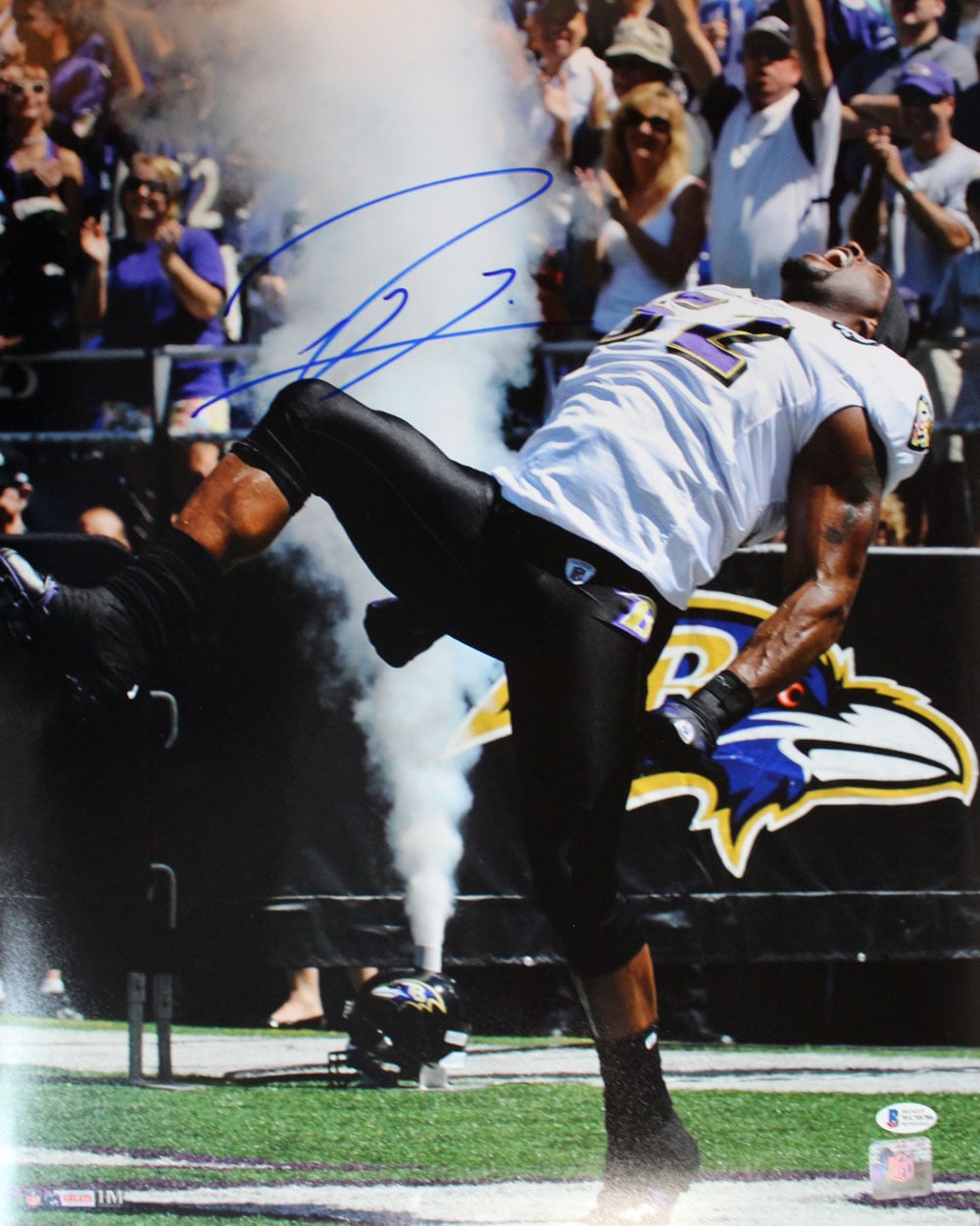 Ray Lewis Baltimore Ravens Signed 16x20 Photo - BAS Beckett-Powers Sports Memorabilia