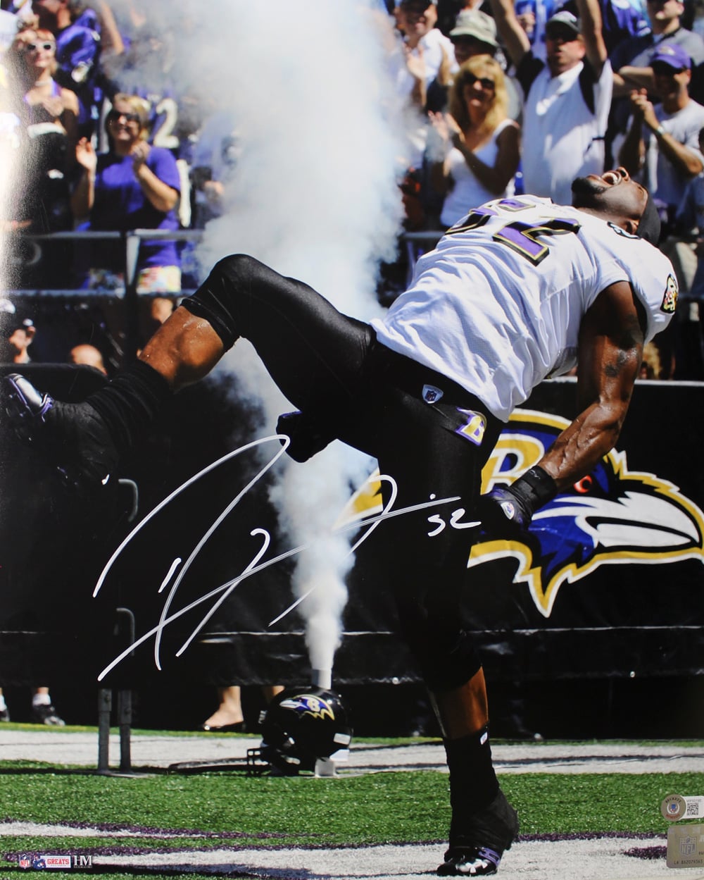 Ray Lewis Signed Baltimore Ravens 16x20 Photo – Beckett Authenticated-Powers Sports Memorabilia