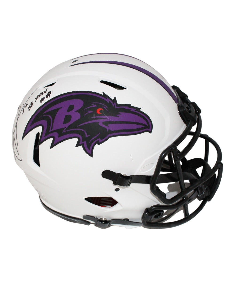 Ray Lewis Baltimore Ravens Authentic Lunar Signed Helmet 2 Inscription. Beckett-Powers Sports Memorabilia