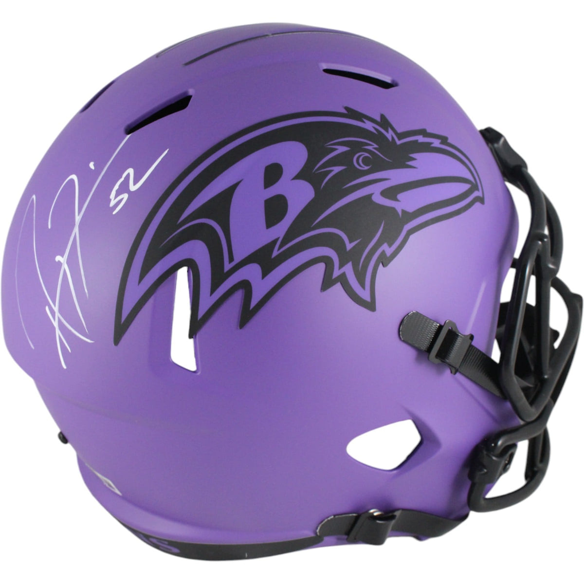 Ray Lewis Signed Baltimore Ravens Rave Full-Size Helmet – Beckett Witness Authenticated-Powers Sports Memorabilia