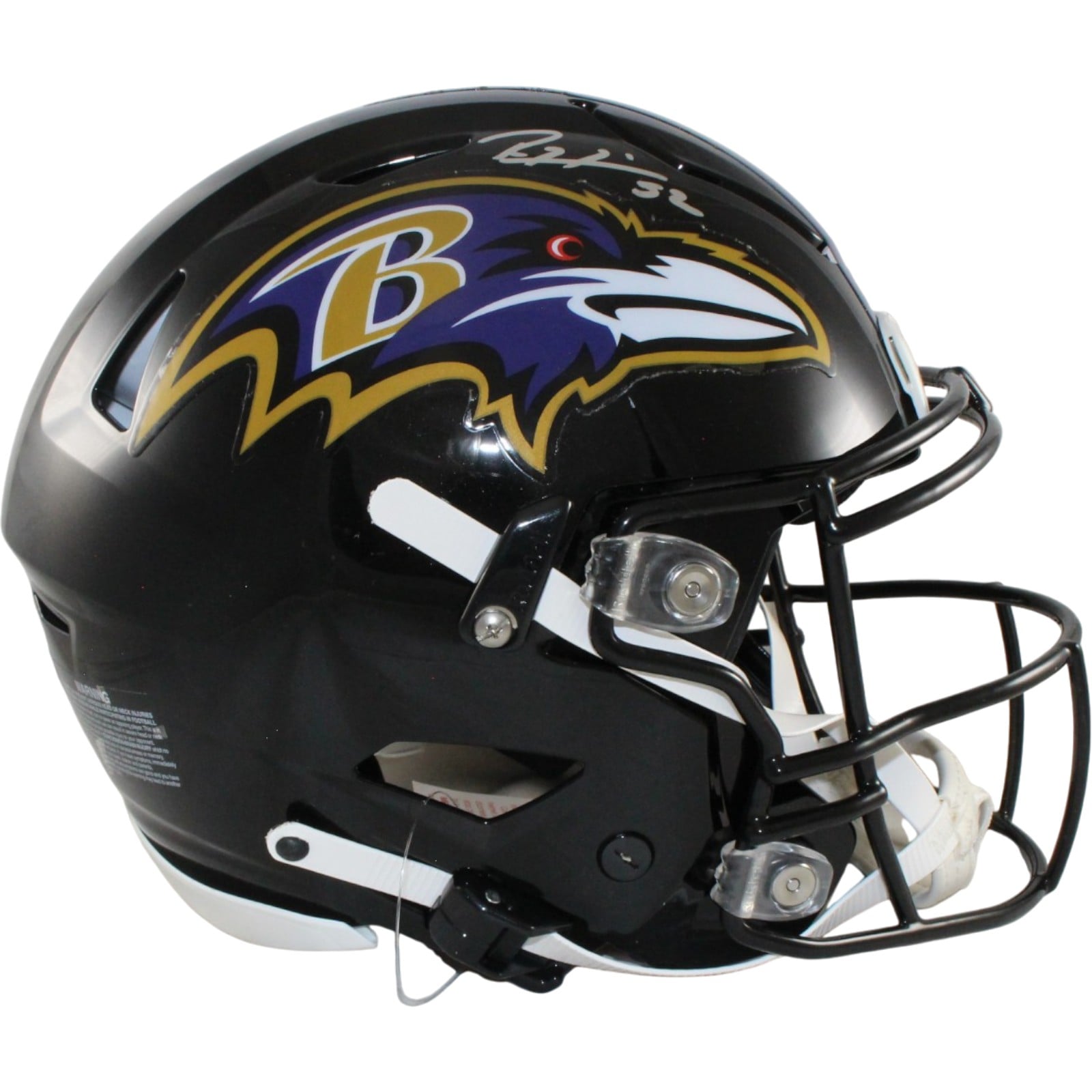 Ray Lewis Autographed Baltimore Ravens SpeedFlex Helmet – Beckett Witness Authenticated-Powers Sports Memorabilia