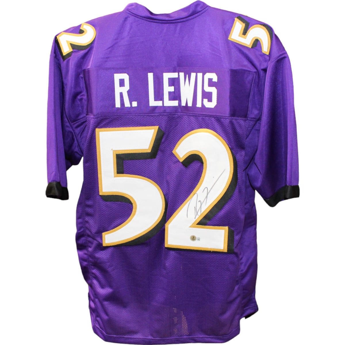 Ray Lewis Signed Pro Style Purple Jersey – Beckett Authenticated-Powers Sports Memorabilia