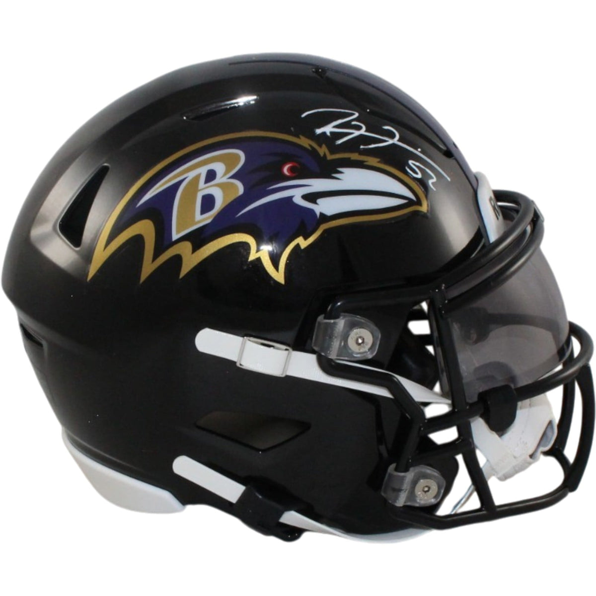 Ray Lewis Signed Baltimore Ravens Mid-Size Midi Helmet Beckett W-Powers Sports Memorabilia