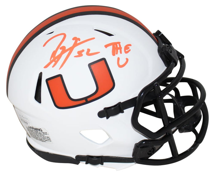 Ray Lewis Signed Miami Hurricanes Lunar Mini Helmet The U – JSA Authenticated-Powers Sports Memorabilia