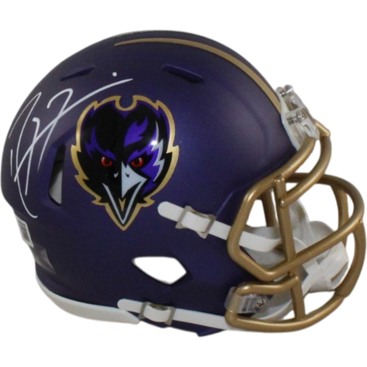 Ray Lewis Signed Baltimore Ravens 24 Alt Mini Helmet Beckett WIT-Powers Sports Memorabilia