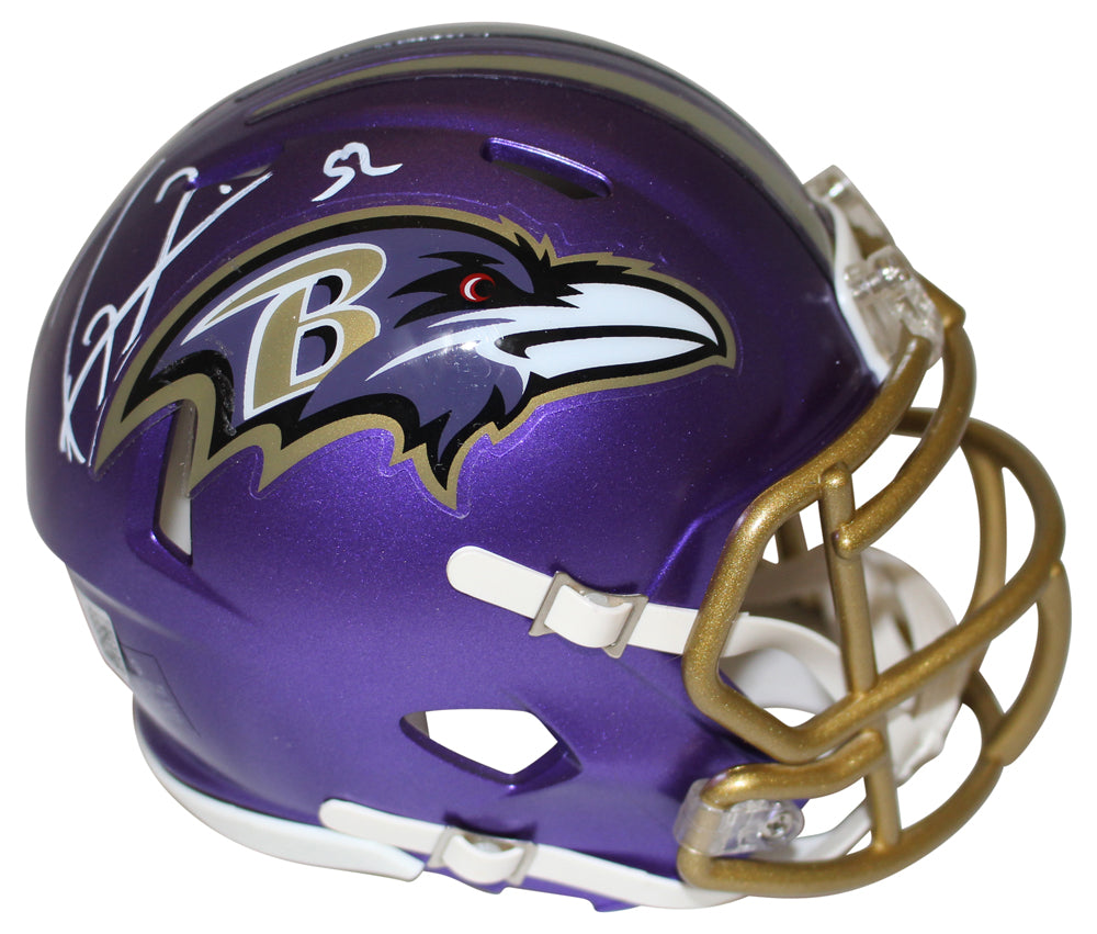 Ray Lewis Baltimore Ravens Signed Mini Helmet - Flash Beckett Beckett-Powers Sports Memorabilia