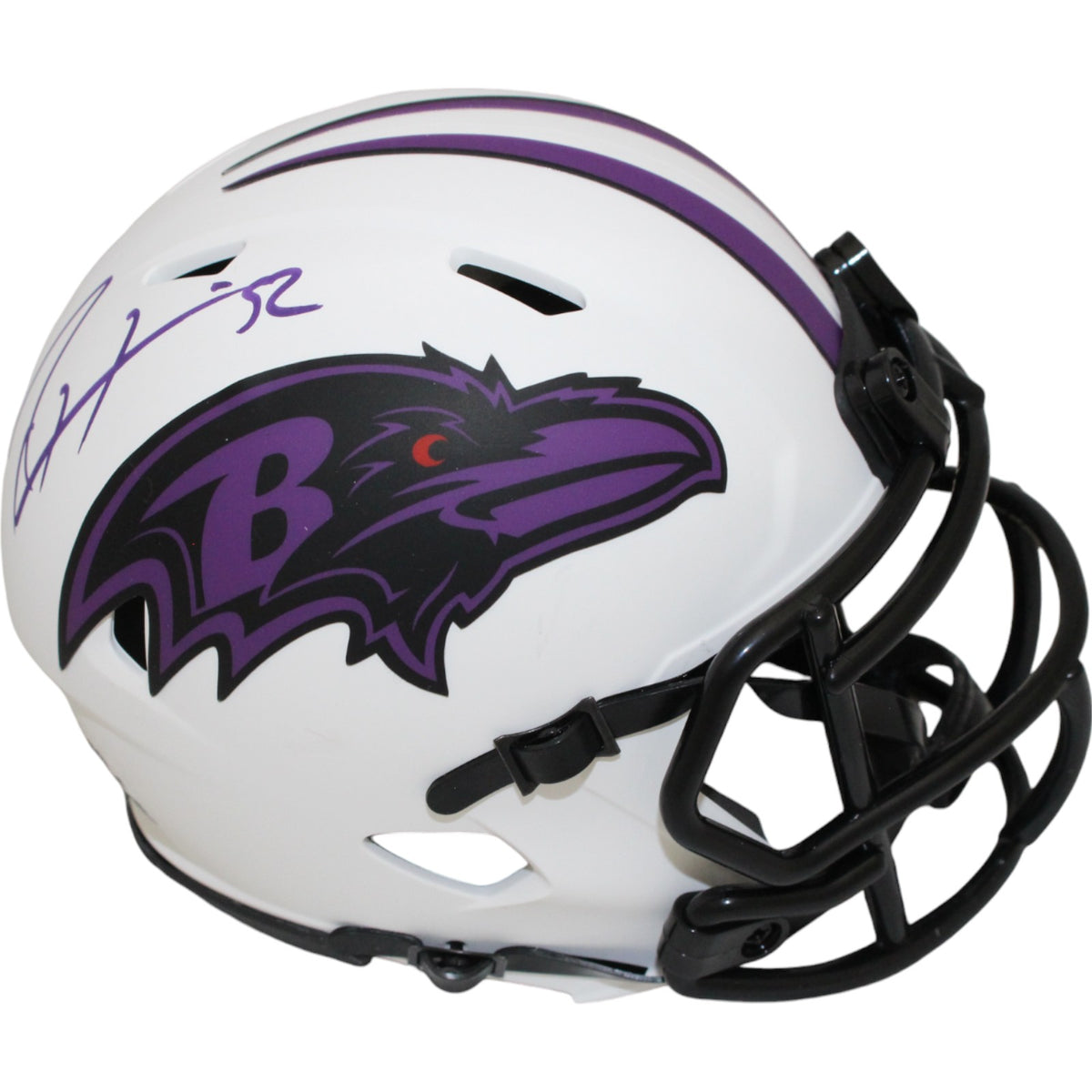 Ray Lewis Baltimore Ravens Signed Mini Helmet - Lunar Beckett Beckett-Powers Sports Memorabilia