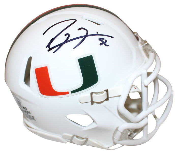 Ray Lewis Signed Miami Hurricanes Speed Mini Helmet – Beckett Authenticated-Powers Sports Memorabilia