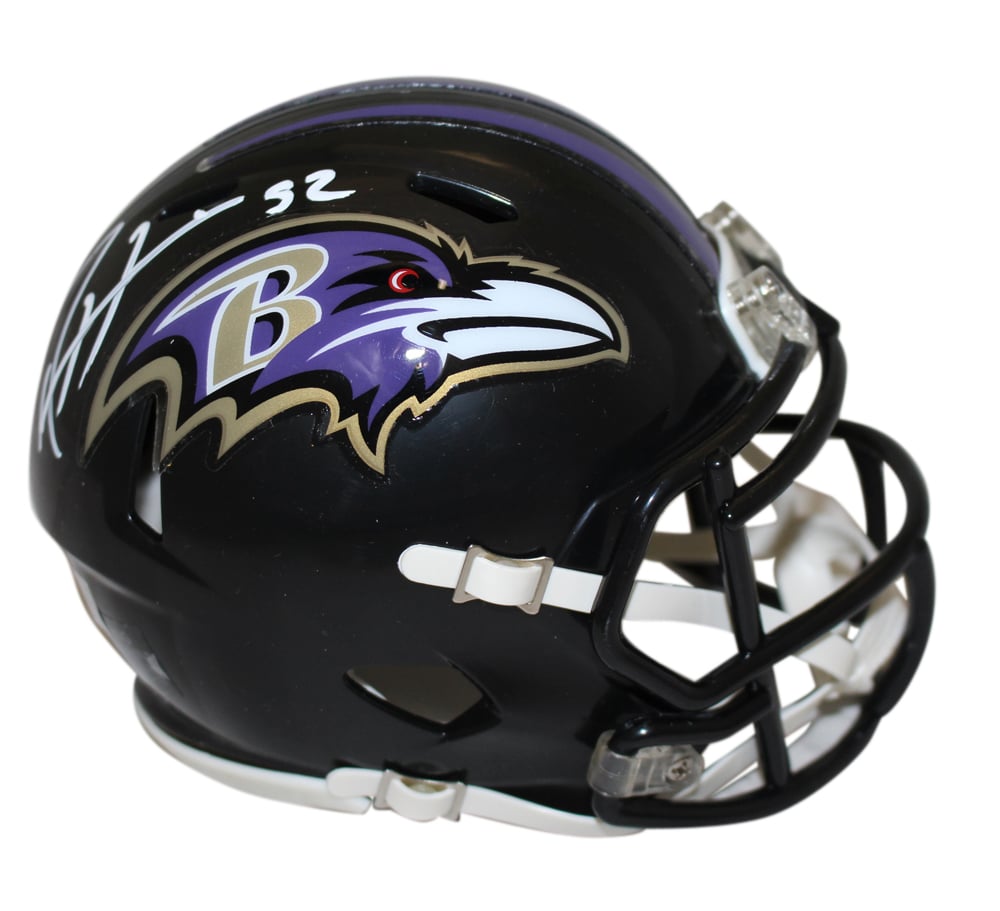 Ray Lewis Signed Baltimore Ravens Speed Mini Helmet – Beckett Authenticated-Powers Sports Memorabilia
