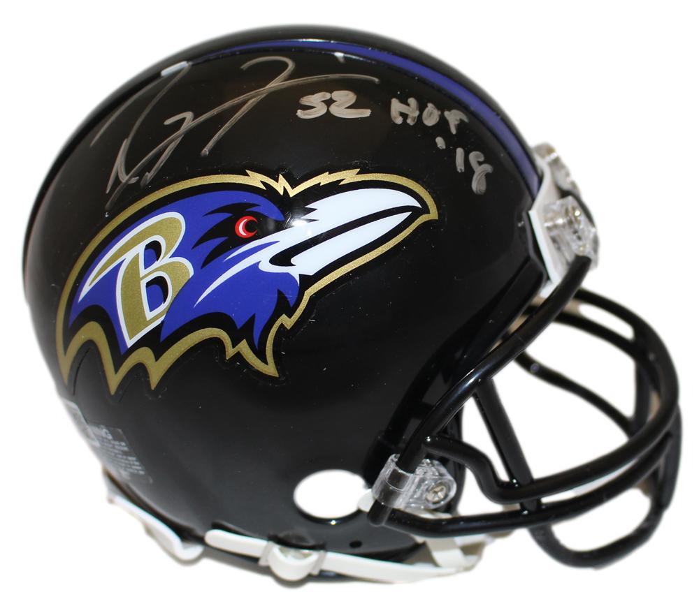 Ray Lewis Baltimore Ravens VSR4 Signed Mini Helmet HOF Beckett-Powers Sports Memorabilia