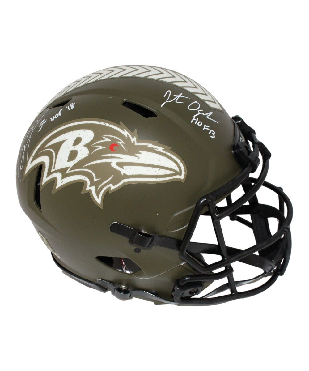 Ray Lewis Baltimore Ravens Signed Full Size Helmet - Authentic Lunar MVP Beckett Beckett-Powers Sports Memorabilia