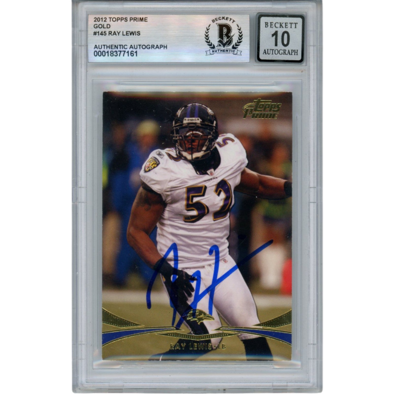 Ray Lewis 2023 Topps Resurgence #66 Trading Signed Card-Powers Sports Memorabilia