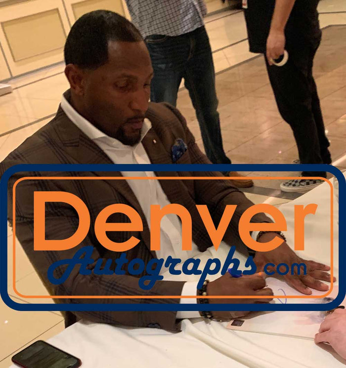 Ray Lewis Signed Baltimore Ravens 8x10 Photo JSA PF
