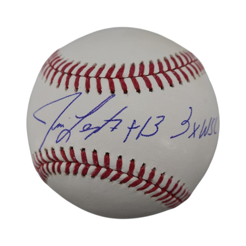 Jim Leyritz New York Yankees Signed Inscribed 3x WSC MLB Baseball-Powers Sports Memorabilia