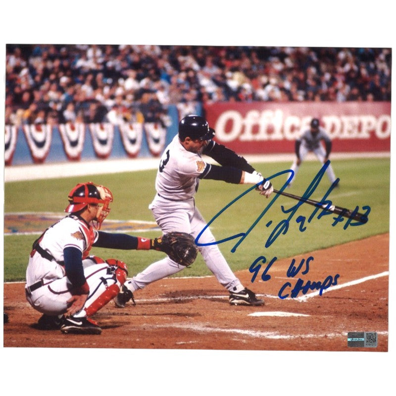 Jim Leyritz New York Yankees Signed Inscribed 96 WS Champs 8x10 Photo-Powers Sports Memorabilia