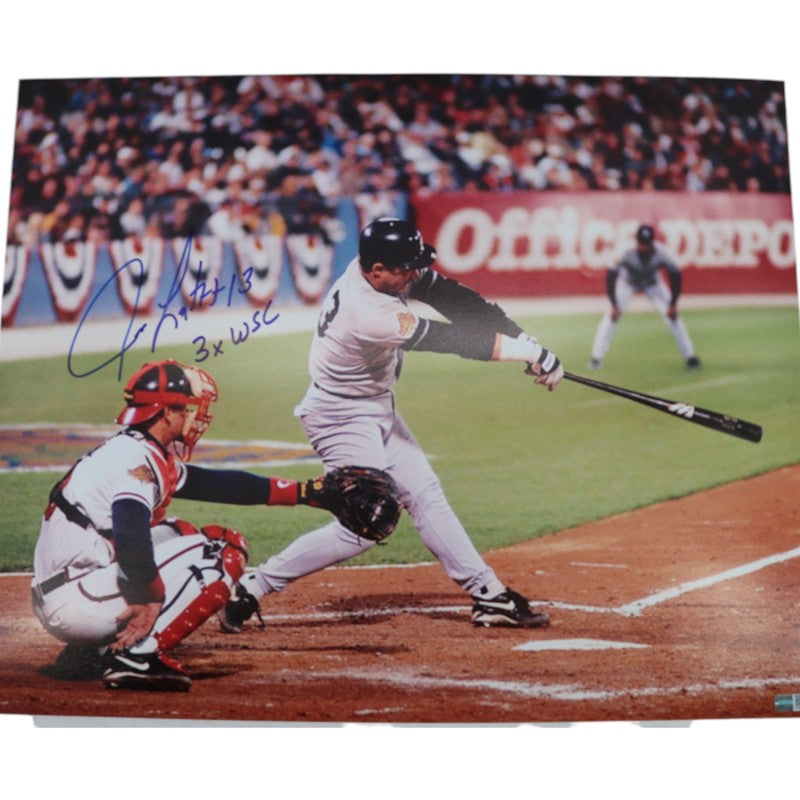 Jim Leyritz New York Yankees Signed Inscribed 3x WSC 16x20 Photo-Powers Sports Memorabilia