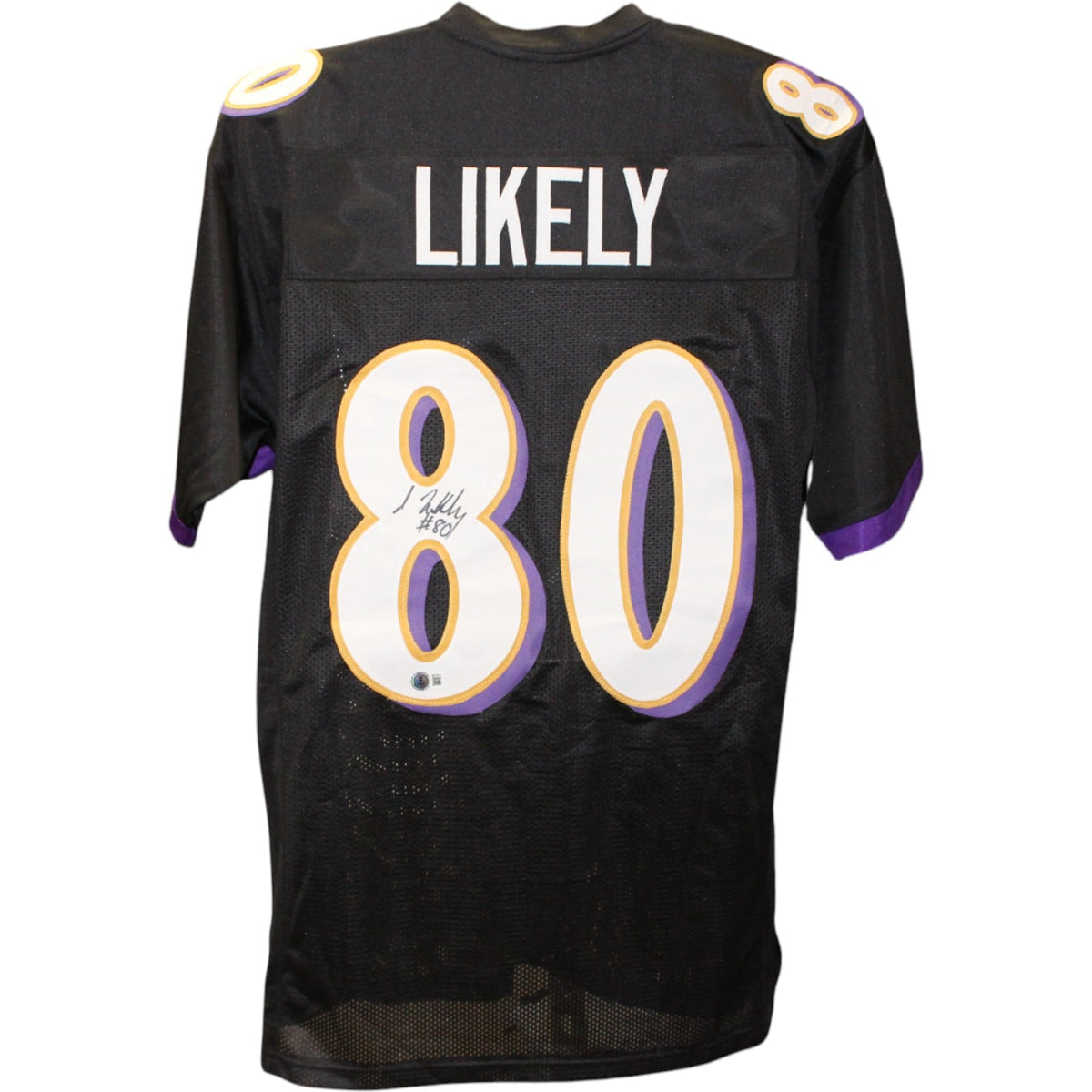 Isiah Likely Signed Pro Style Black XL Jersey – Beckett Witness Authenticated-Powers Sports Memorabilia