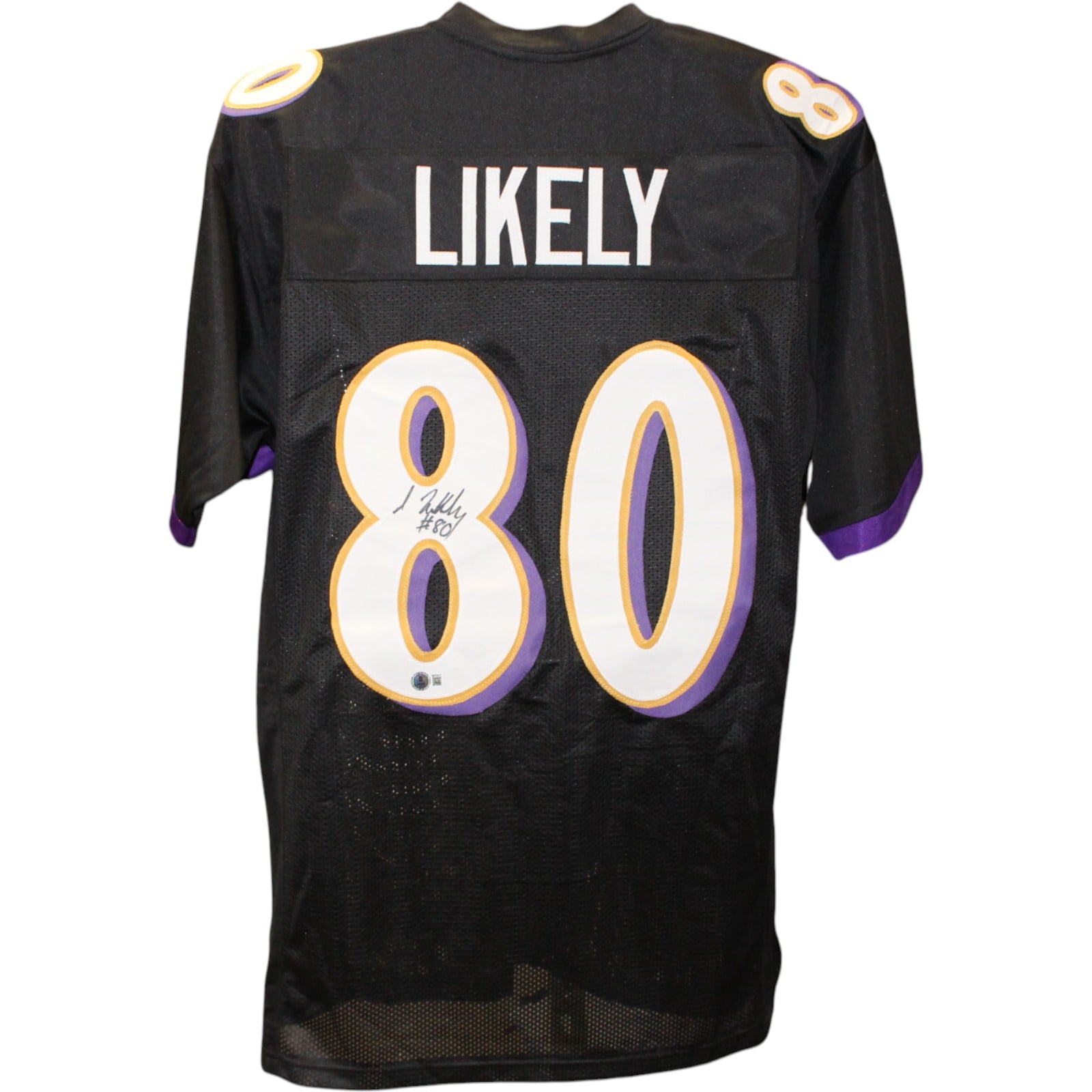 Isiah Likely Signed Pro Style Black XL Jersey – Beckett Witness Authenticated-Powers Sports Memorabilia