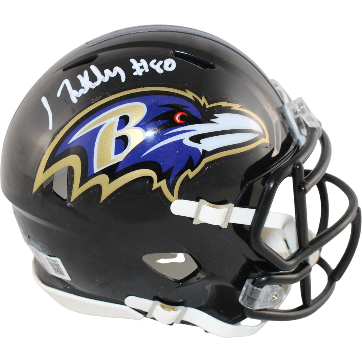 Isiah Likely Signed Baltimore Ravens Mini Helmet – Beckett Witness Authenticated-Powers Sports Memorabilia