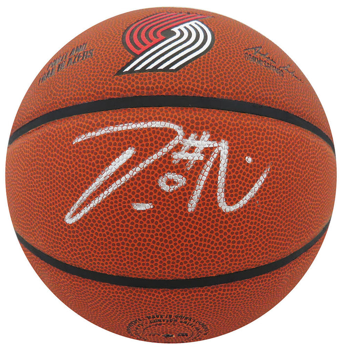 Damian Lillard Autographed Wilson Portland Trailblazers Logo NBA Basketball-Powers Sports Memorabilia