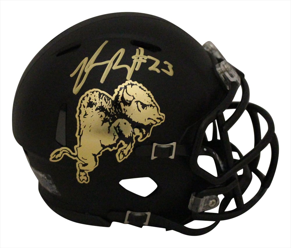 Phillip Lindsay Signed Colorado Buffaloes Chrome Mini Helmet – Beckett Authenticated-Powers Sports Memorabilia