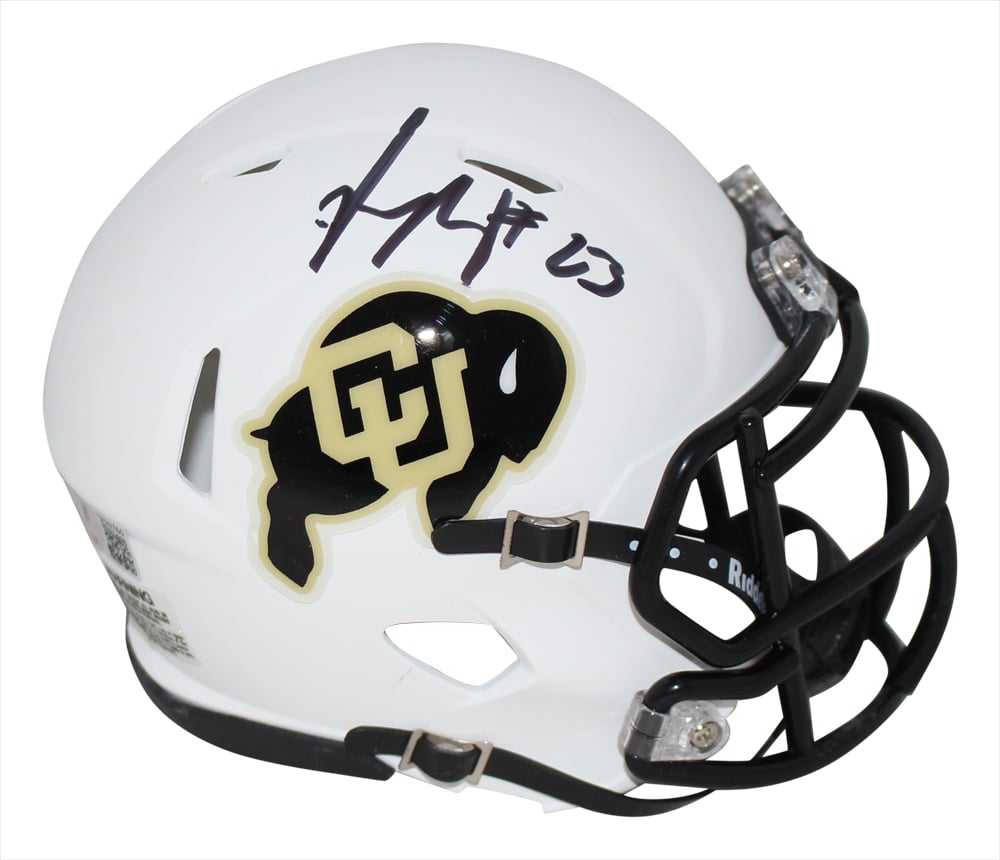 Phillip Lindsay Colorado Buffaloes White Signed Mini Helmet BAS-Powers Sports Memorabilia