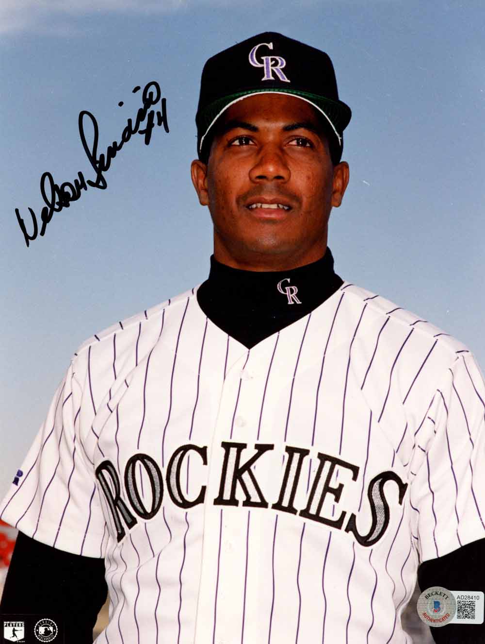 Nelson Liriano Colorado Rockies Signed 8x10 Photo - Beckett Beckett-Powers Sports Memorabilia