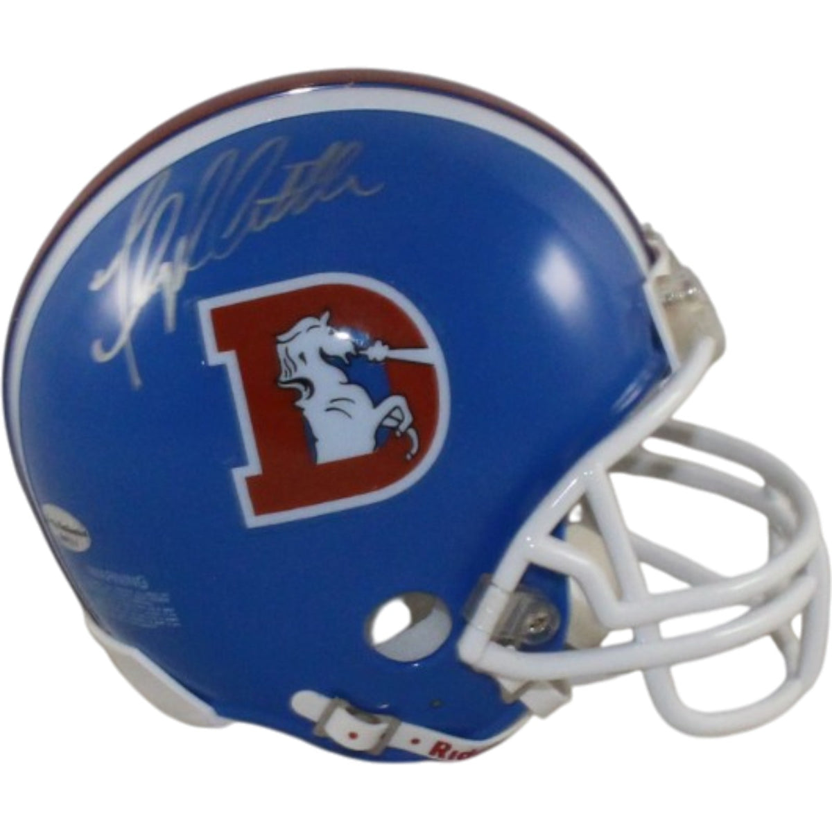Floyd Little Denver Broncos Signed Mini Helmet - 75-96 VSR4 Leaf-Powers Sports Memorabilia