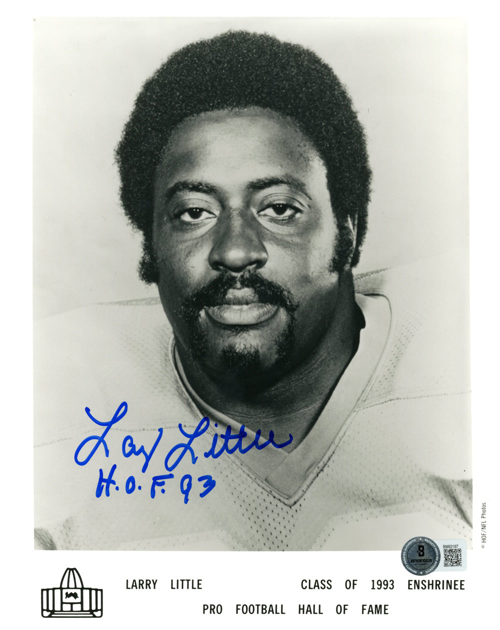 Larry Little Miami Dolphins Signed 8x10 Photo - HOF Beckett Beckett - 47788-Powers Sports Memorabilia
