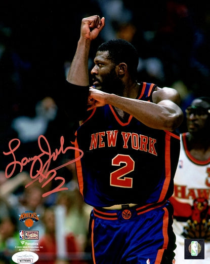 Autographed Larry Johnson New York Knicks (Big L) 8x10 Photo - JSA-Powers Sports Memorabilia