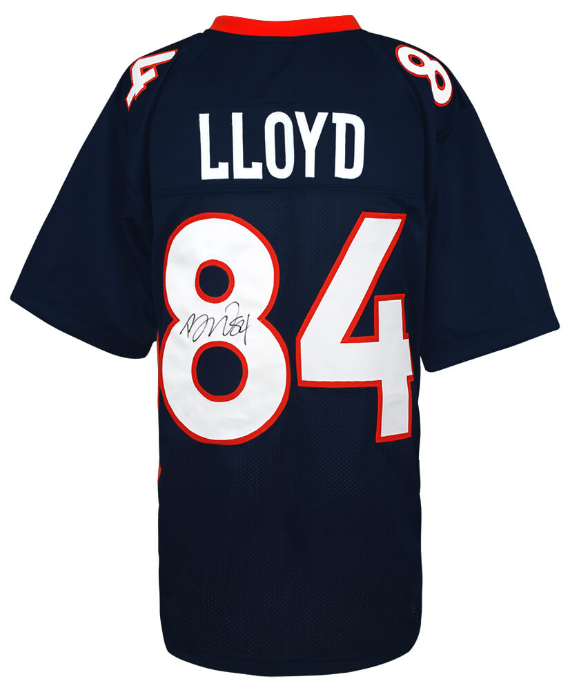 Brandon Lloyd Autographed Navy & Orange Custom Football Jersey-Powers Sports Memorabilia