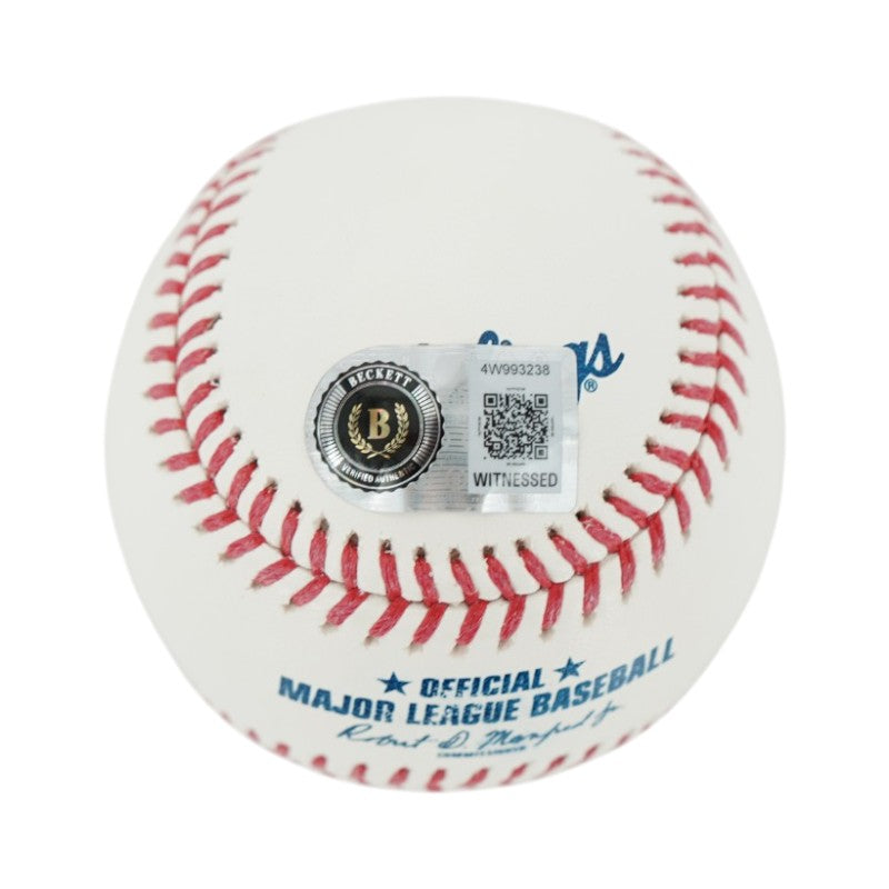 George Lombard Jr New York Yankees Signed OMLB Baseball Beckett Auth-Powers Sports Memorabilia