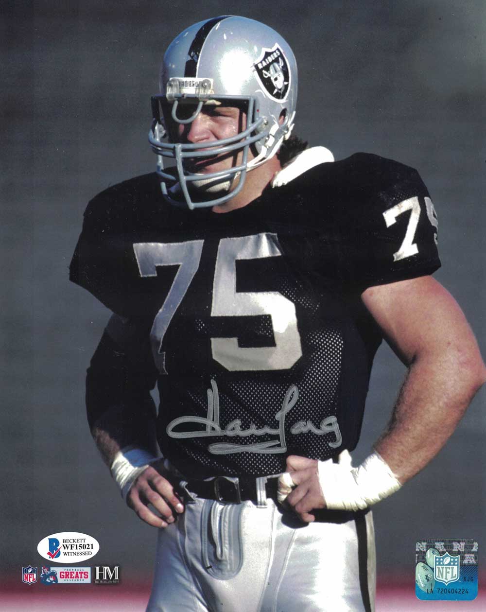 Howie Long Signed Oakland Raiders 8x10 Photo – Beckett Authenticated-Powers Sports Memorabilia